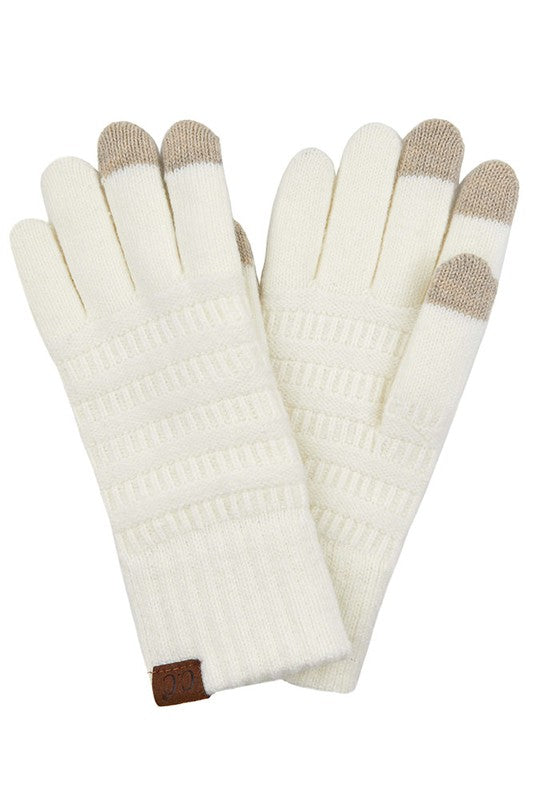 MAIN CHARACTER IVORY SMART TIP GLOVES