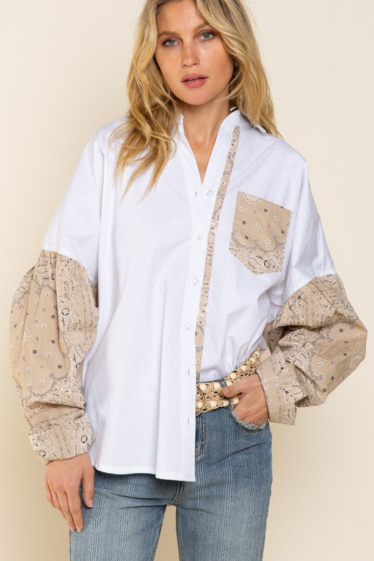 COUNTRY ROADS PAISLEY BUTTON DOWN